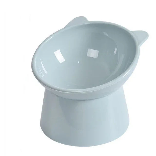 2025 New Pet Cat Dog Bowl High Foot 45° Neck Protector Cat Pet Food Water Bowl Anti-Overturning Binaural Pet Feeding Bowl Feeder