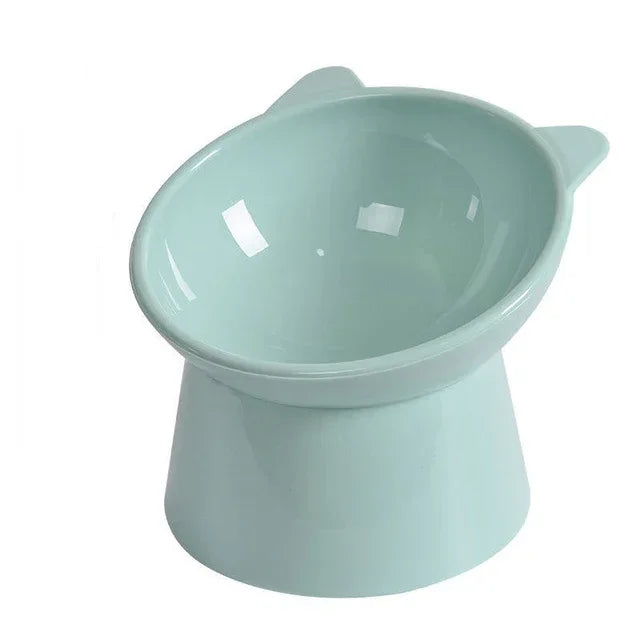 2025 New Pet Cat Dog Bowl High Foot 45° Neck Protector Cat Pet Food Water Bowl Anti-Overturning Binaural Pet Feeding Bowl Feeder