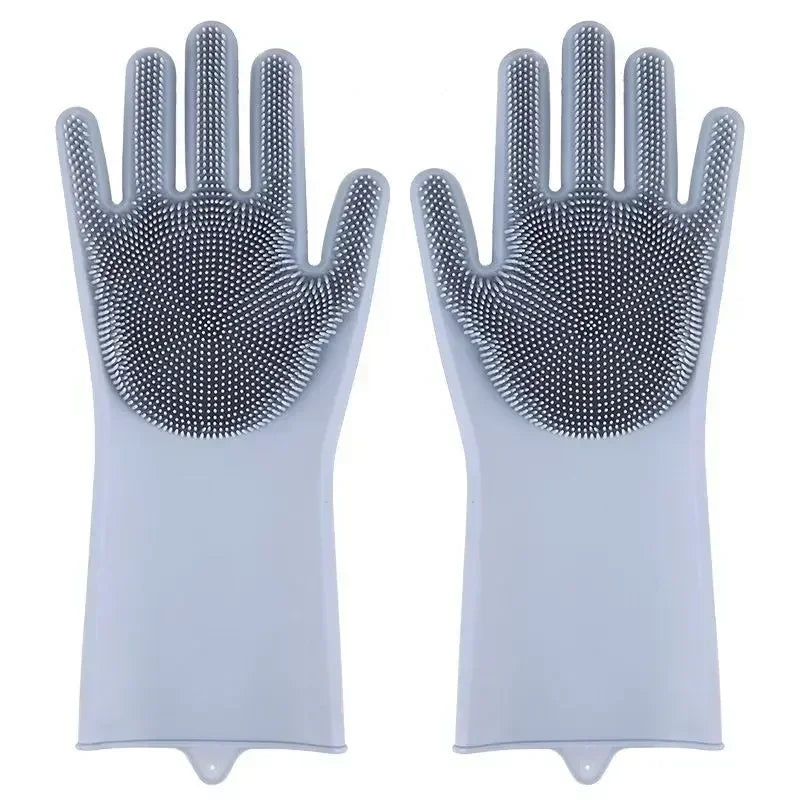 Pet Grooming Cleaning Gloves Dog Cat Bathing Shampoo Glove Scrubber Magic Dishwashing CleannerSponge Silicon Hair Removal Glove