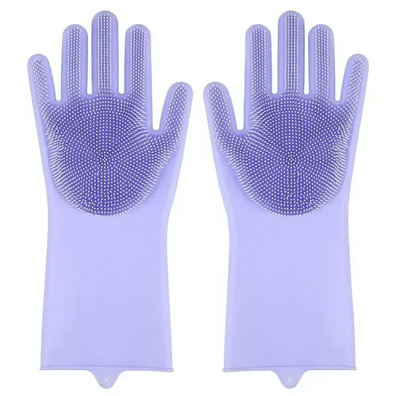 Pet Grooming Cleaning Gloves Dog Cat Bathing Shampoo Glove Scrubber Magic Dishwashing CleannerSponge Silicon Hair Removal Glove