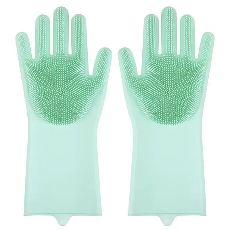 Pet Grooming Cleaning Gloves Dog Cat Bathing Shampoo Glove Scrubber Magic Dishwashing CleannerSponge Silicon Hair Removal Glove