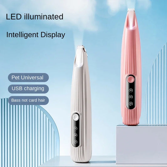 Portable Dog Paw Trimmer with Led Light Rechargeable Cordless Nail Grinder Shaver for Cats And Other Pets Nail Grooming Tools